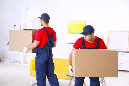 Student removal team managing a move in Kentish Town street