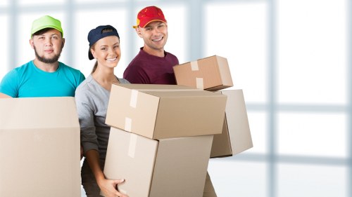 Removal van ready for a local move in Kentish Town