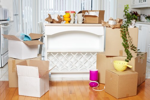 Removal van and moving team prepared for a house move in Kentish Town