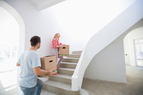 Unpacking service setting up a kitchen and essential living space after relocation