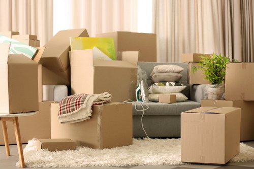 Furniture being moved from a Kentish Town flat by a local team