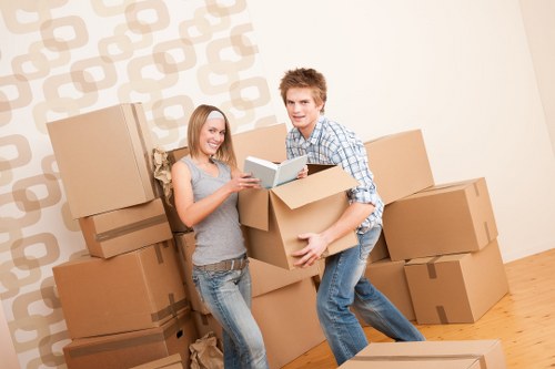 Furniture being moved from a flat in Kentish Town